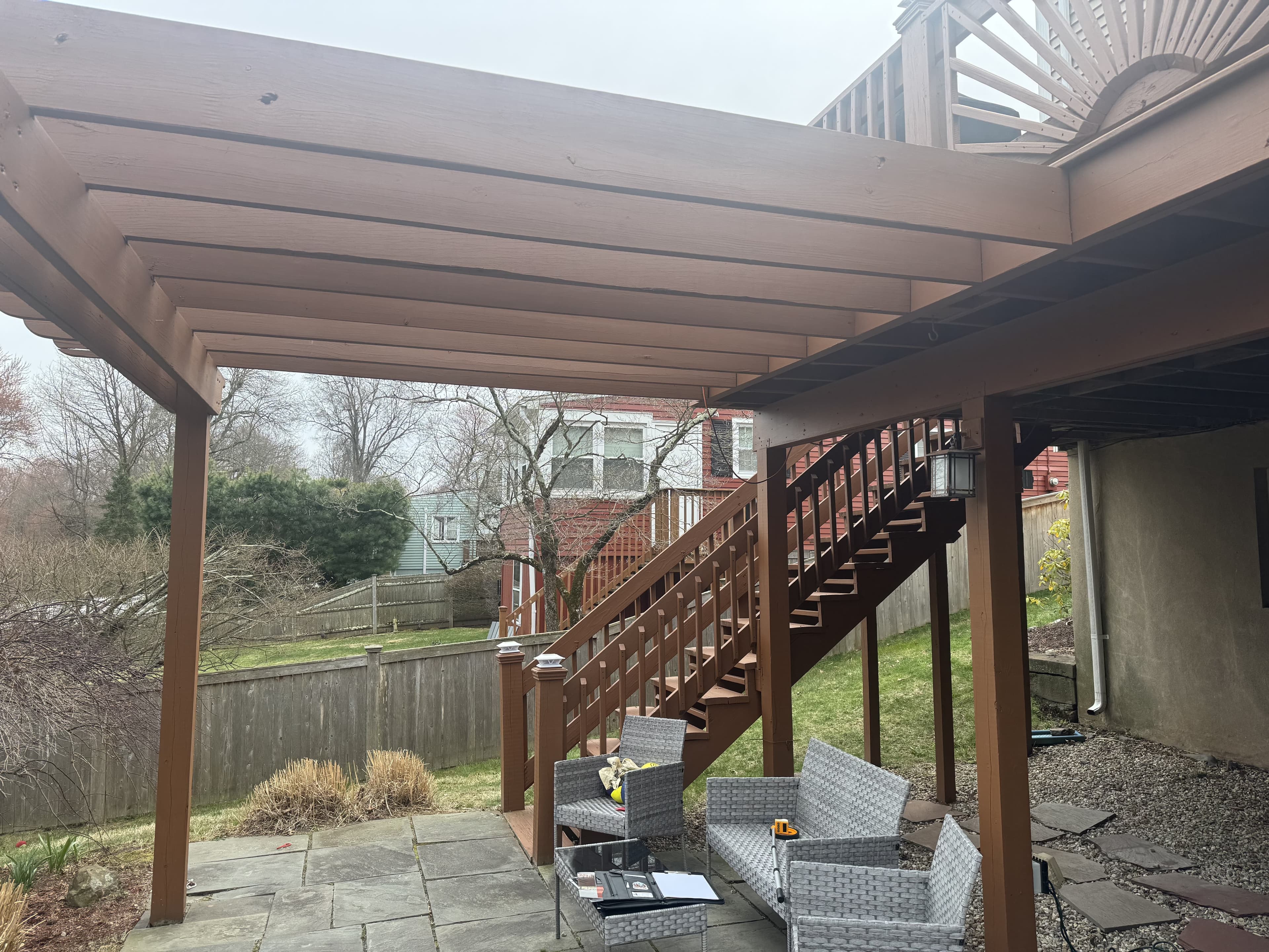 Stair build and Deck Resto — Before